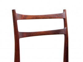 Mid-Century  modern scandinavian set of 6 chairs by H. Rosengren Hansen in Rio rosewood.