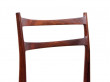 Mid-Century  modern scandinavian set of 6 chairs by H. Rosengren Hansen in Rio rosewood.