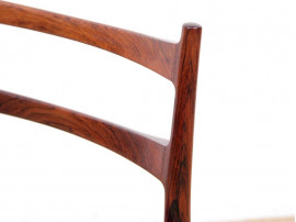 Mid-Century  modern scandinavian set of 6 chairs by H. Rosengren Hansen in Rio rosewood.