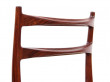 Mid-Century  modern scandinavian set of 6 chairs by H. Rosengren Hansen in Rio rosewood.