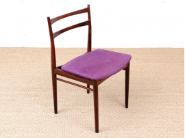 Mid-Century  modern scandinavian set of 6 chairs by H. Rosengren Hansen in Rio rosewood.