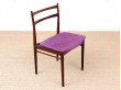 Mid-Century  modern scandinavian set of 6 chairs by H. Rosengren Hansen in Rio rosewood.