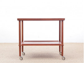 Mid-Century modern scandinavian serving cart in teak