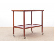 Mid-Century modern scandinavian serving cart in teak