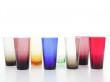 Suite de 8 verres colorés 