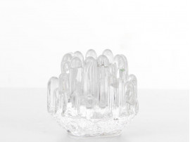 Mid-Century modern scandinavian glass candle holder 