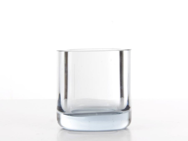 Petit vase scandinave en verre bleuté