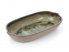 Plat en céramique scandinave à motif poisson