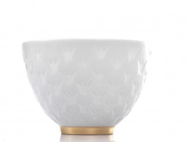 Mid-Century modern white porcelain bowl by Gunnar Nylund