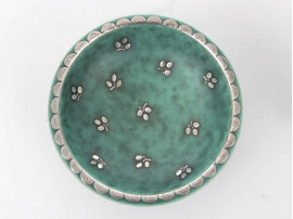 Set of small ceramic plate and cup, model Argenta by Wilhelm Kåge for Gustavsberg