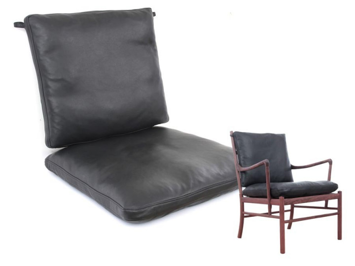Jeu de coussins, assise et dossier, pour fauteuil "Colonial Chair"  de Ole Wansher