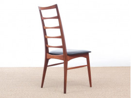 Mid-Century  modern scandinavian set of 4 teak chairs modele Lis  by Niels Koefoed