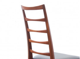 Mid-Century  modern scandinavian set of 4 teak chairs modele Lis  by Niels Koefoed