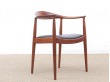 Set of 4 Scandinavian armchairs "The Chair" in solid teak by Hans Wegner. 