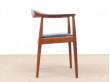 Set of 4 Scandinavian armchairs "The Chair" in solid teak by Hans Wegner. 