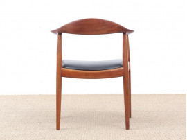 Set of 4 Scandinavian armchairs "The Chair" in solid teak by Hans Wegner. 