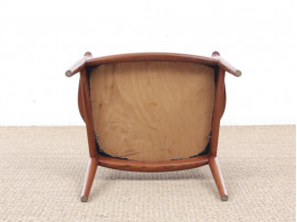 Set of 4 Scandinavian armchairs "The Chair" in solid teak by Hans Wegner. 