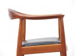 Set of 4 Scandinavian armchairs "The Chair" in solid teak by Hans Wegner. 