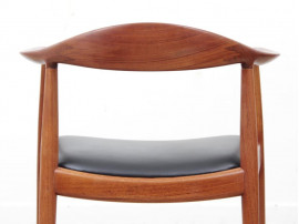 Set of 4 Scandinavian armchairs "The Chair" in solid teak by Hans Wegner. 