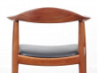 Set of 4 Scandinavian armchairs "The Chair" in solid teak by Hans Wegner. 