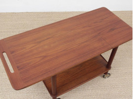 Mid-Century  modern teak  servig cart in teak by Johannes Andersen