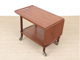 Mid-Century  modern teak  servig cart in teak by Johannes Andersen