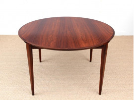 Table de repas scandinave extensible en palissandre de Rio 4/10 pers.