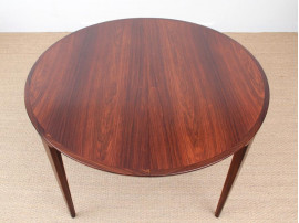 Table de repas scandinave extensible en palissandre de Rio 4/10 pers.