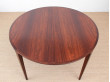 Table de repas scandinave extensible en palissandre de Rio 4/10 pers.