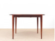 Table de repas scandinave extensible en palissandre de Rio 4/10 pers.