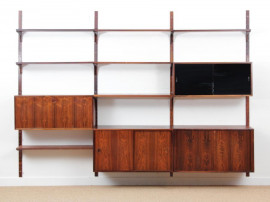 Mid century modern scandinavian wall system  in Rio rosewwod by Thygesen & Sørensen