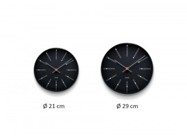Horloge murale modèle Bankers ø 21 cm noir. Nouvelle édition