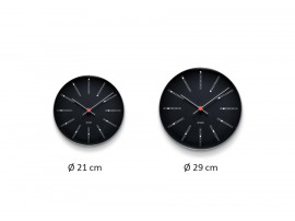 Arne Jacobsen - Bankers Wall Clock, black, ø 21 cm