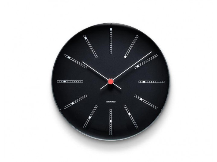 Arne Jacobsen - Bankers Wall Clock, black, ø 29 cm