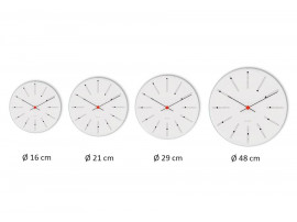 Horloge murale modèle Bankers ø 16 cm blanc. Nouvelle édition