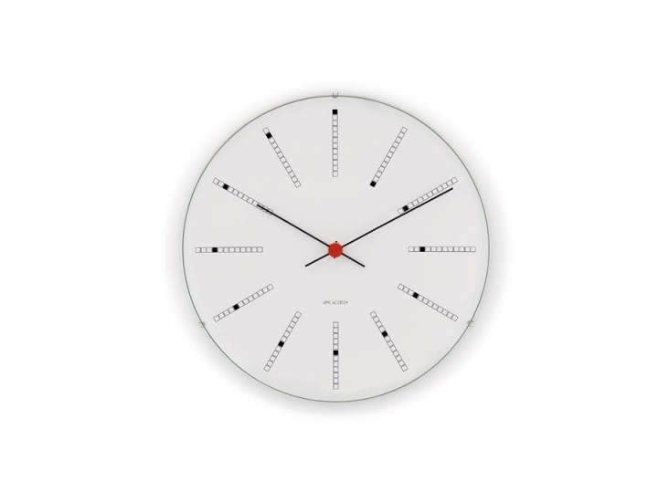 Horloge murale modèle Bankers ø 16 cm blanc. Nouvelle édition