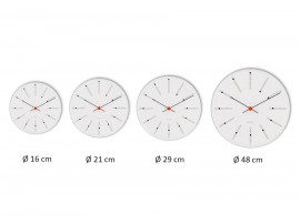 Horloge murale modèle Bankers ø 29 cm blanc. Nouvelle édition