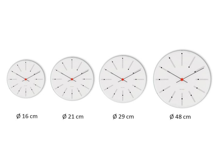 Arne Jacobsen - Bankers Wall Clock, white ø 29 cm | Galerie Møbler