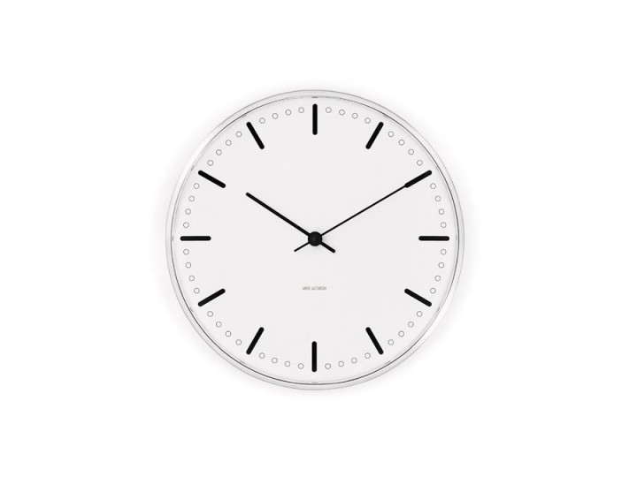 Arne Jacobsen Royal City Hall wall clock, White and black, Ø 16 cm