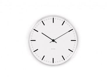 Horloge murale modèle Royal City Hall ø 16 cm noir et blanc. Nouvelle édition