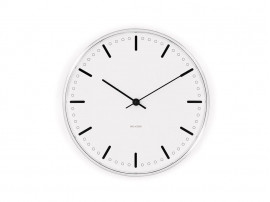 Arne Jacobsen Royal City Hall wall clock, White and black, Ø 21 cm
