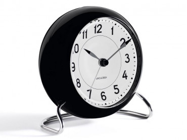 Arne Jacobsen Station Table Clock - black/white