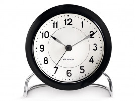 Arne Jacobsen Station Table Clock - black/white