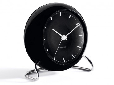 Arne Jacobsen Station Table Clock - black/black