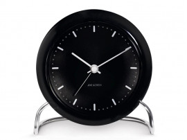 Arne Jacobsen Station Table Clock - black/black