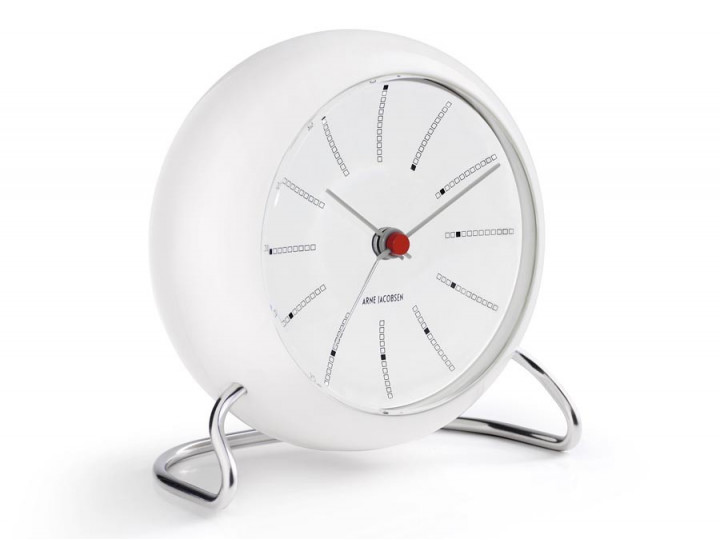Arne Jacobsen Station Table Clock - white/white | Galerie Møbler