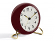 Arne Jacobsen Station Table Clock - dark red/white