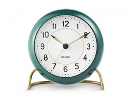 Arne Jacobsen Station Table Clock - green/white