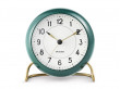 Arne Jacobsen Station Table Clock - green/white