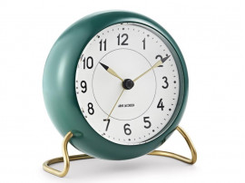 Arne Jacobsen Station Table Clock - green/white